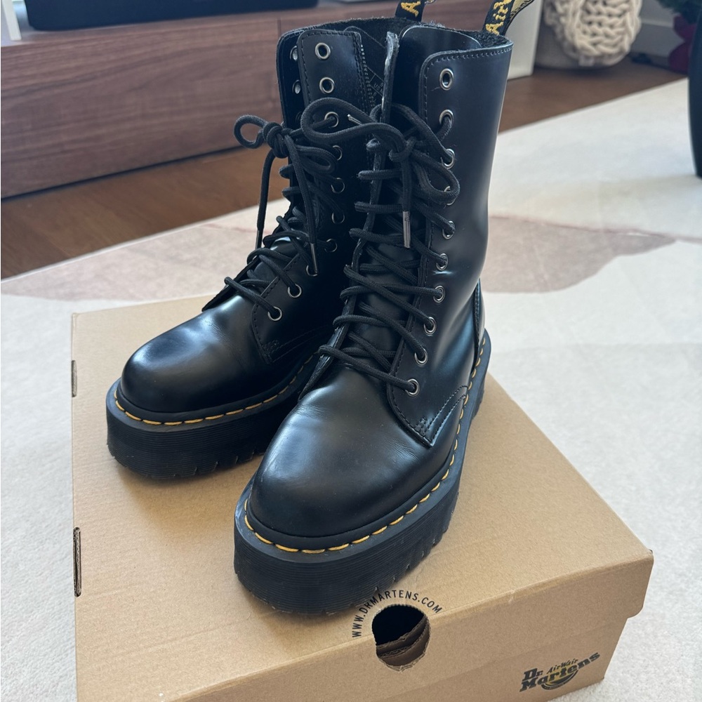 Dr. Martens Black Leather Women's Boots